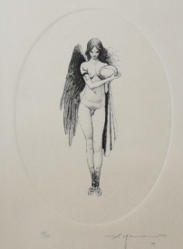 山本六三銅版画「天使」