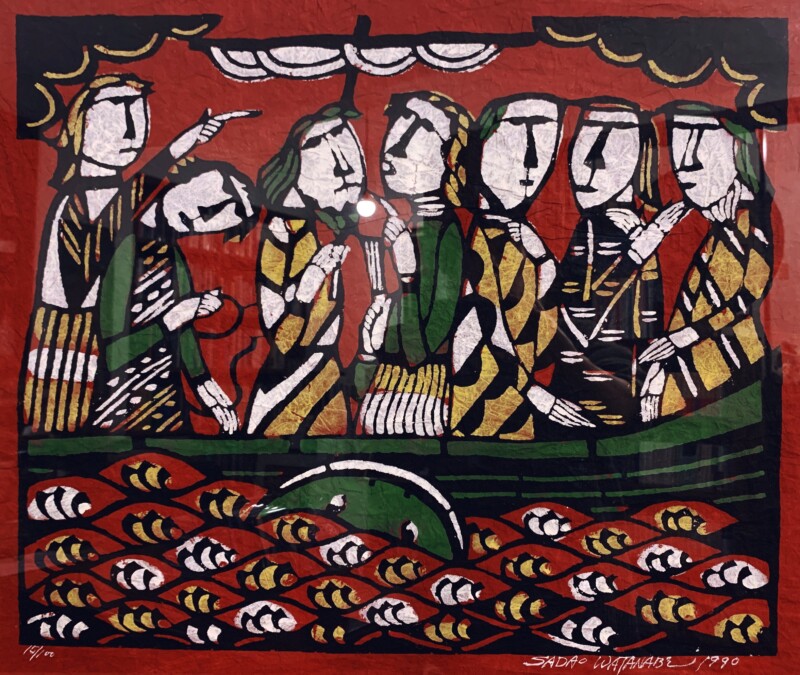 渡辺禎雄 聖書 版画(額入り) エルサレム入場 - 版画 渡辺禎雄 聖書 版画(額入り) エルサレム入場 - 版画
