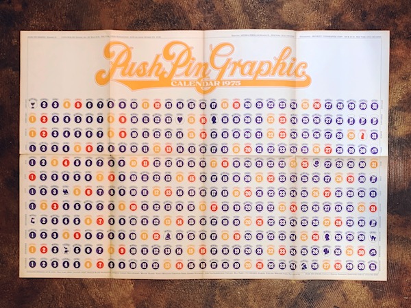 プッシュピン・グラフィック　Push Pin Graphic No.61『CALENDAR 1975』｜ プッシュピン・スタジオ　The Push Pin Studios, Inc ｜ グラフィックデザイン