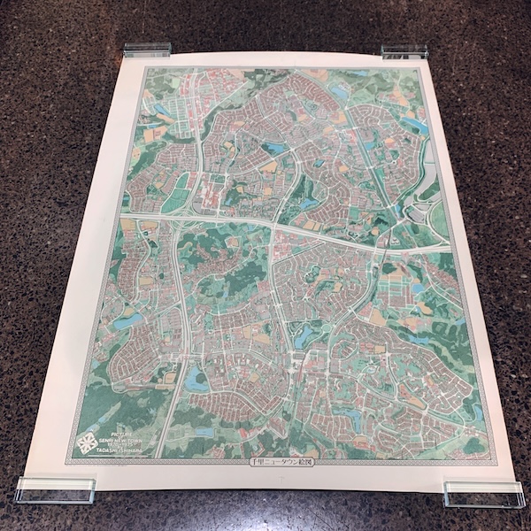 千里ニュータウン絵図　PICTURE of SENRI NEW TOWN 1970-1975 by TADASHI ISHIHARA｜ 石原正 / 制作：アトリエ・ホプリタイ ｜ 地図・大阪資料