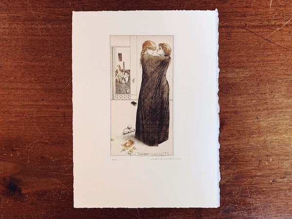 アルフォンス・イノウエ 銅版画 蔵書票『女友達 7』｜ 1997年・E.A ｜ 美術・版画・EXLIBRIS